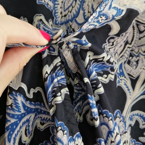 Fat Face Plus Size Maddox Blue Paisley Print Faux Wrap Dress With Pockets 20 - Picture 6 of 16